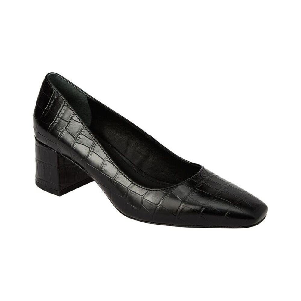 J.Mclaughlin Feodora Leather Block Heel, Black